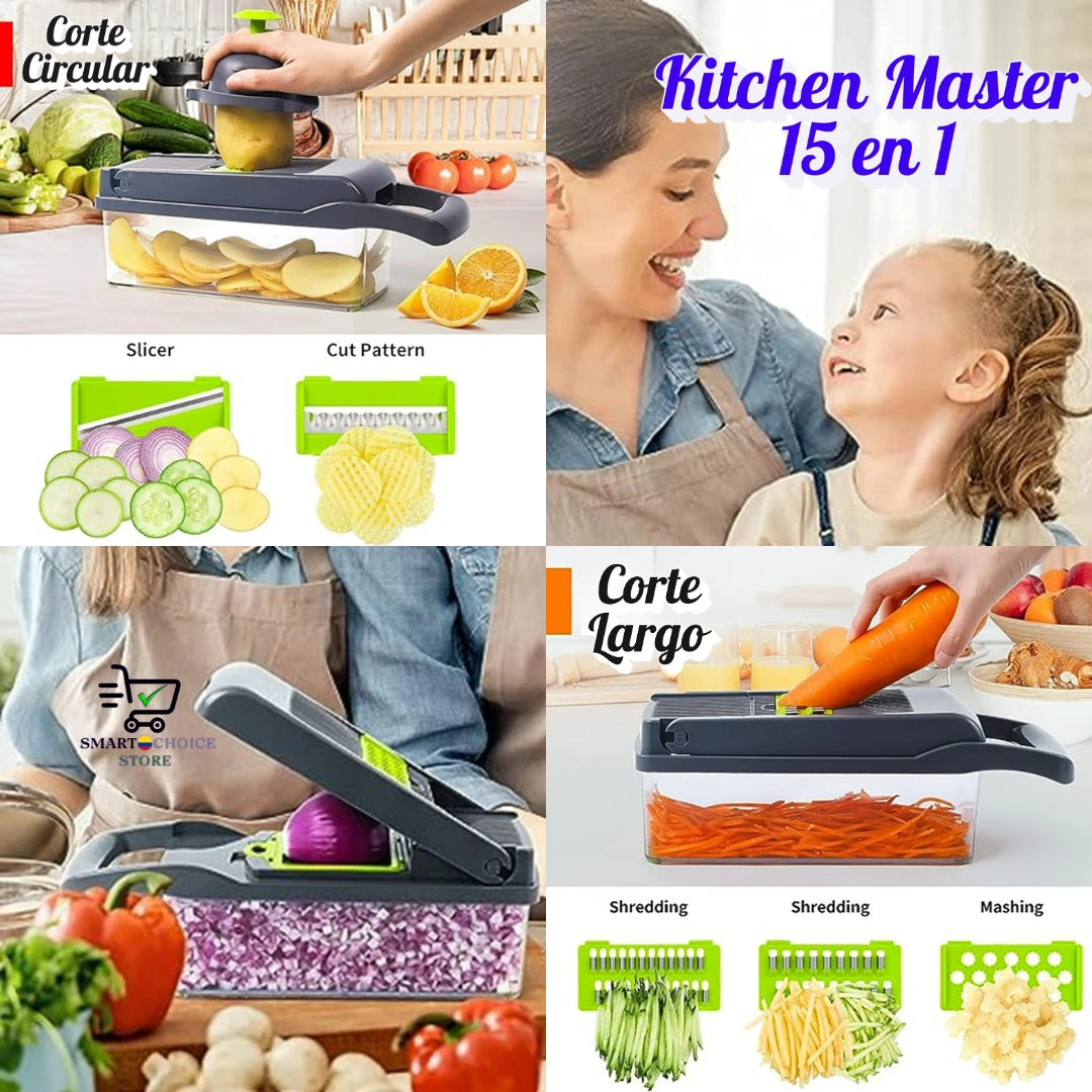 Kitchen Master 15 en 1: Velocidad y Precisión en Cada Corte