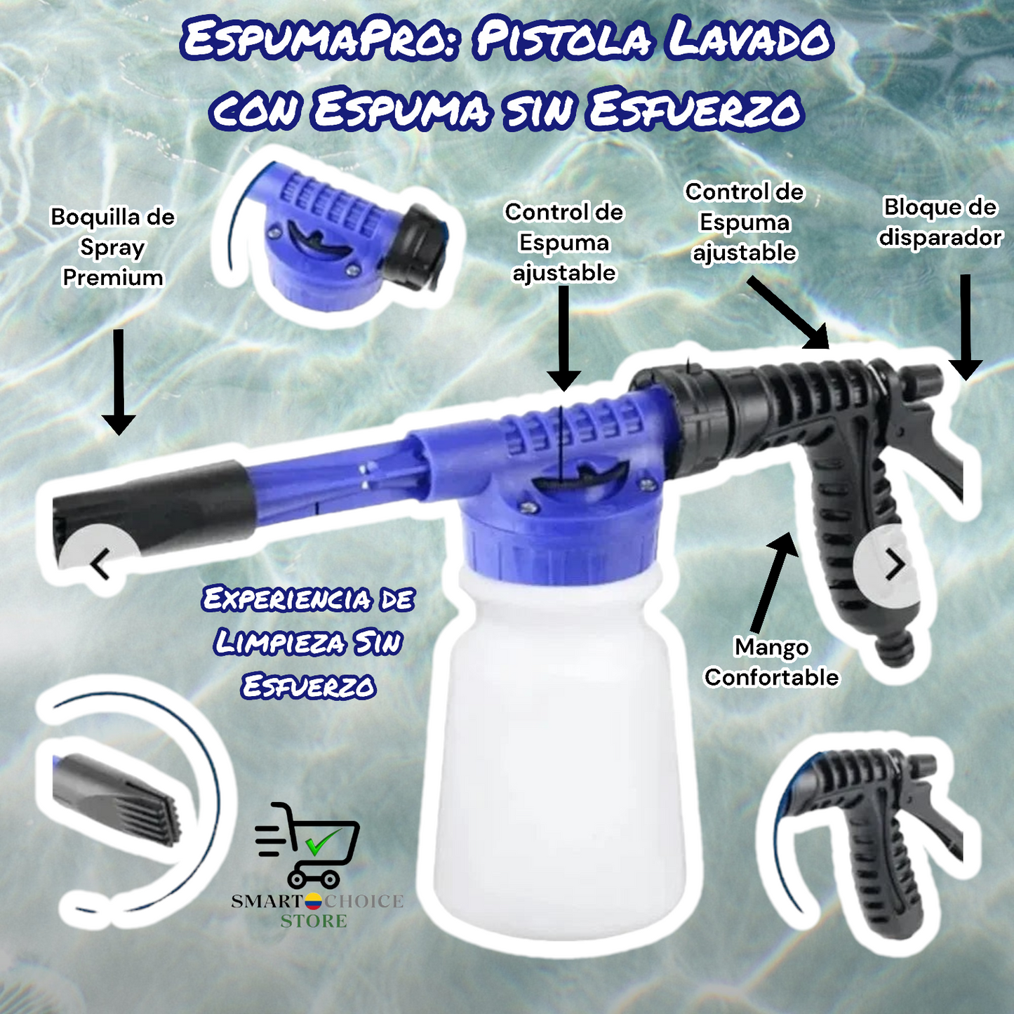 EspumaPro: Pistola Lavado con Espuma sin Esfuerzo